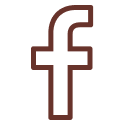 Rotes Facebook-Logo mit stilisiertem 'f'.